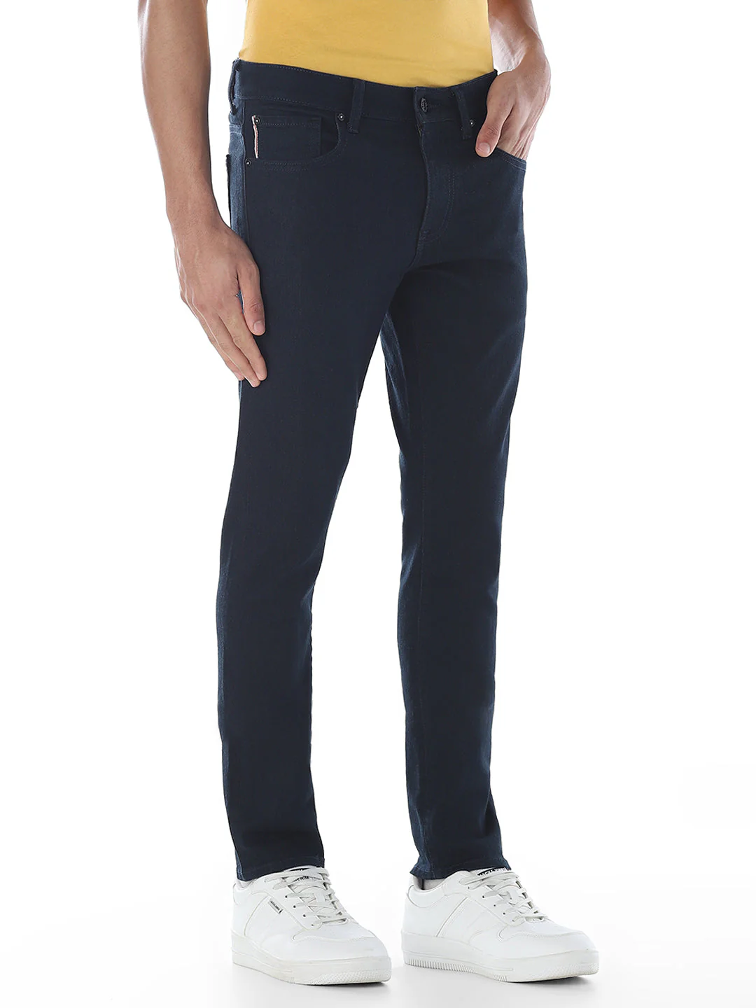 Dark Blue Selvedge Slim Fit Jeans - Image 2