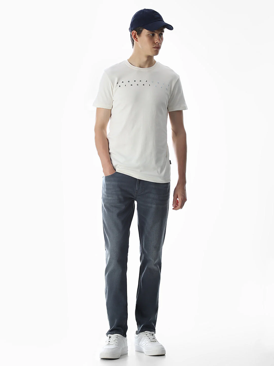 Grey Low Rise Knitted Ben Skinny Jeans - Image 6