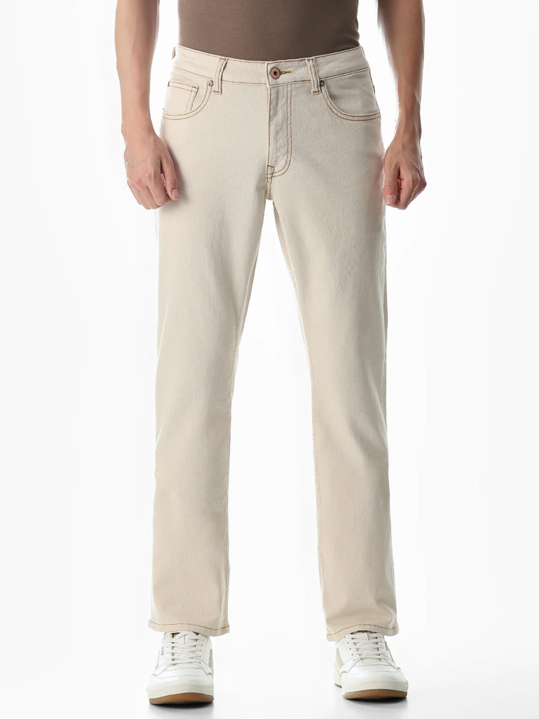 Beige Clark Regular Fit Jeans - Image 8