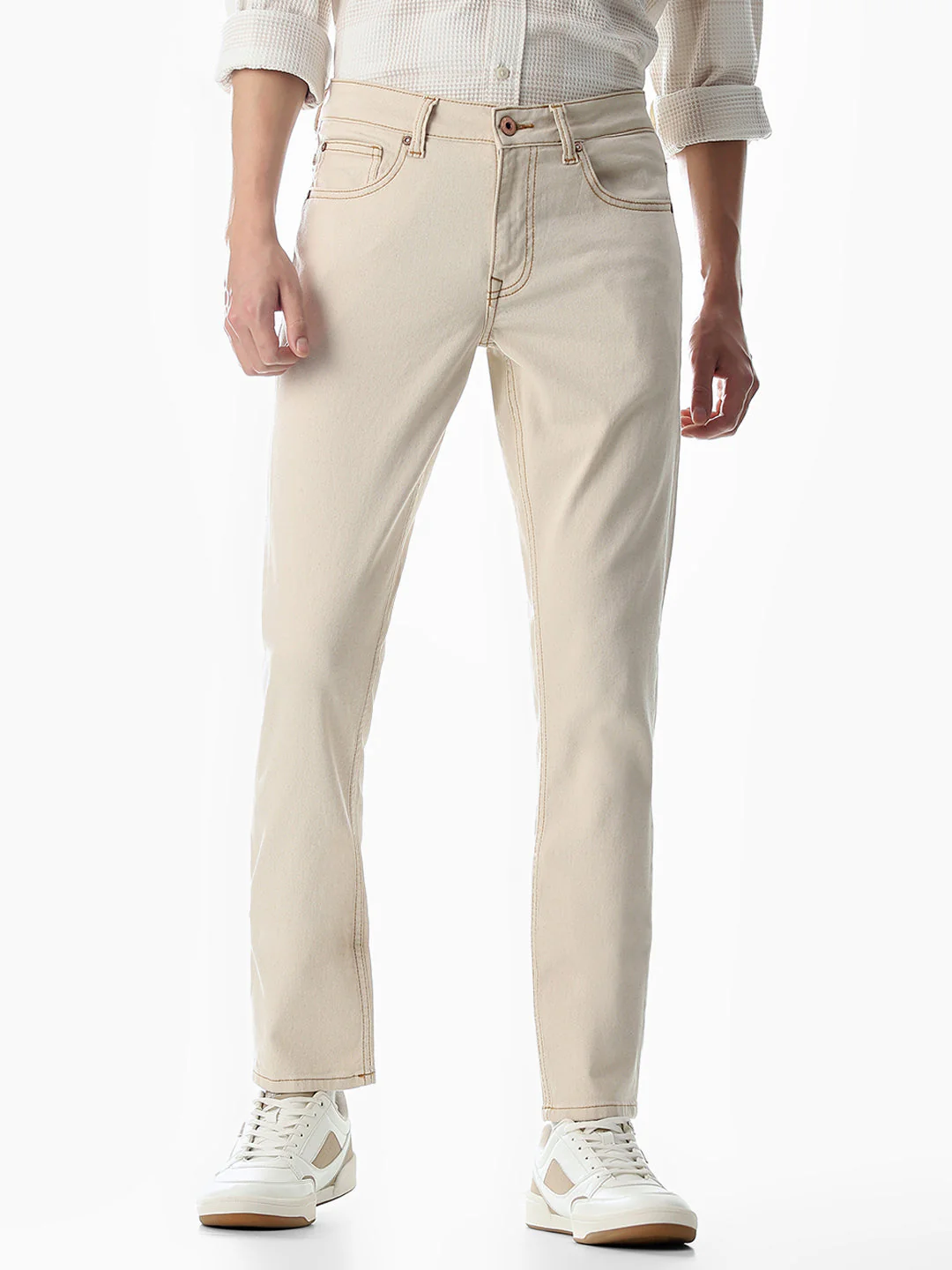 Beige Glenn Slim Fit Jeans