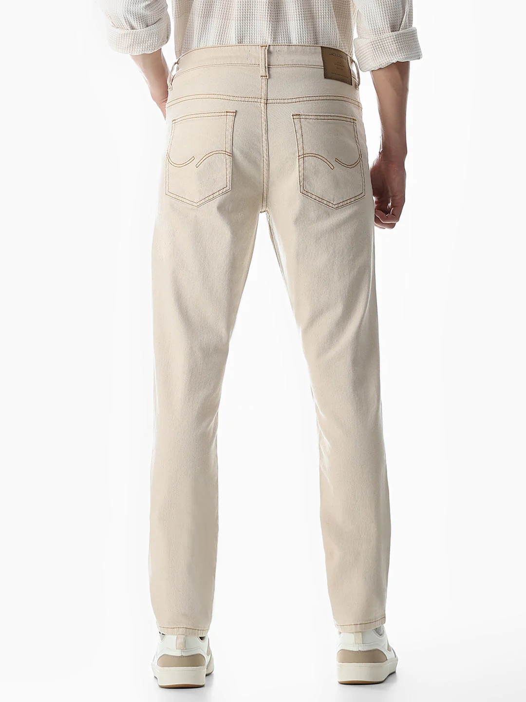 Beige Glenn Slim Fit Jeans - Image 3