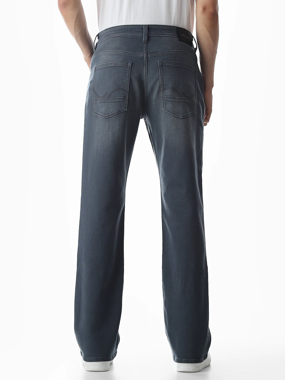Grey High Rise Cliff Bootcut Jeans - Image 3