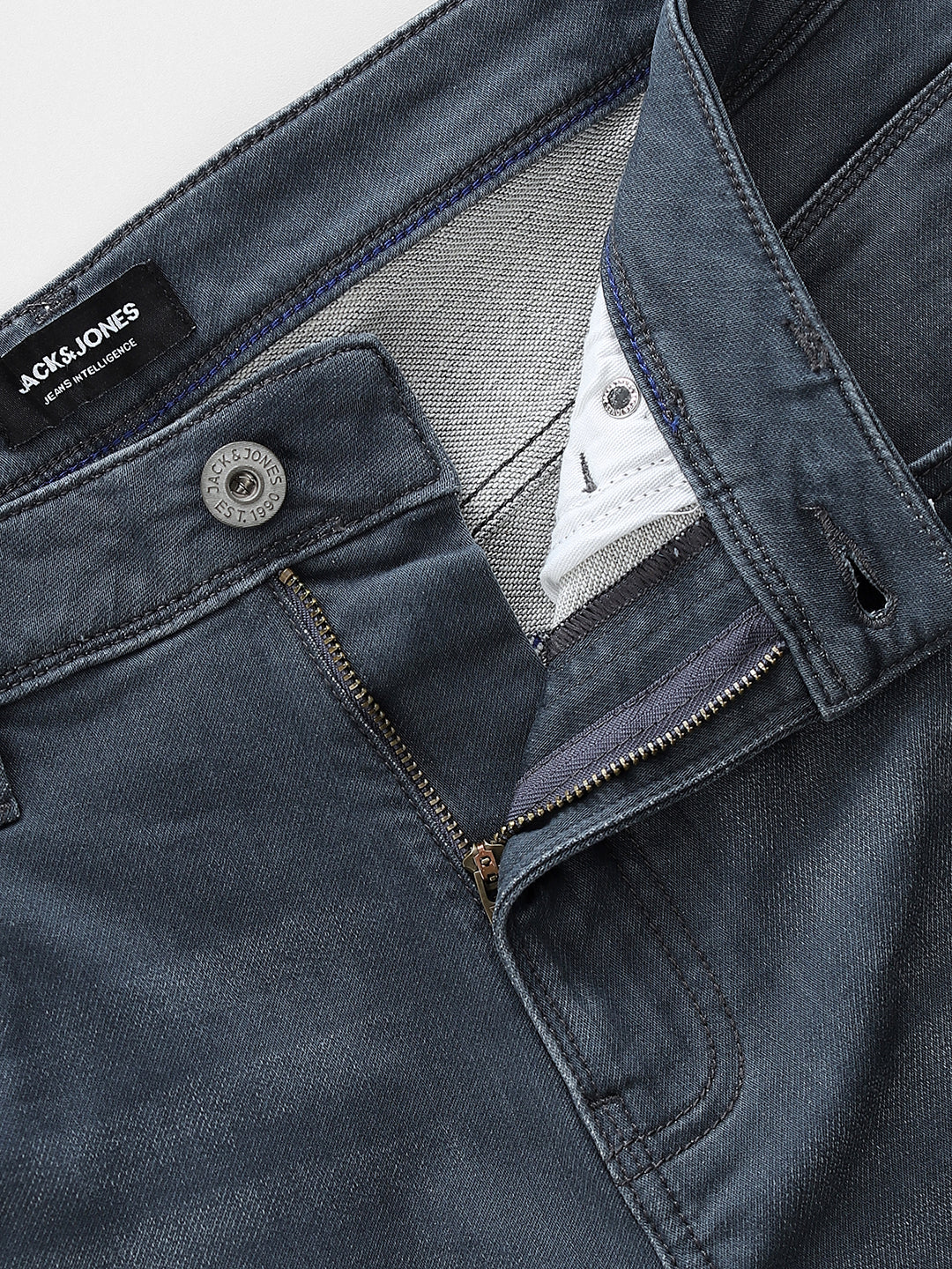Grey High Rise Cliff Bootcut Jeans - Image 5