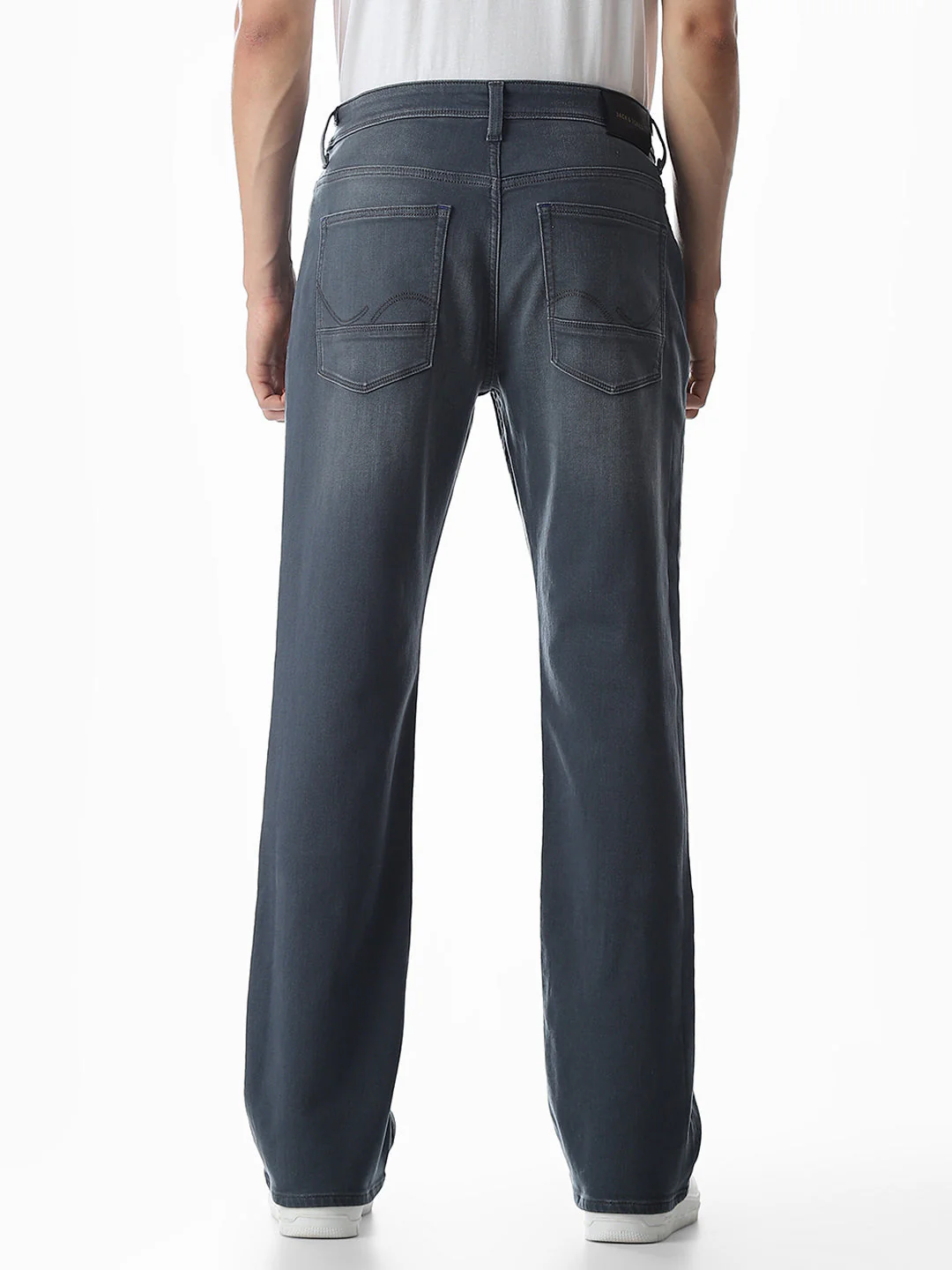 Grey High Rise Cliff Bootcut Jeans - Image 9