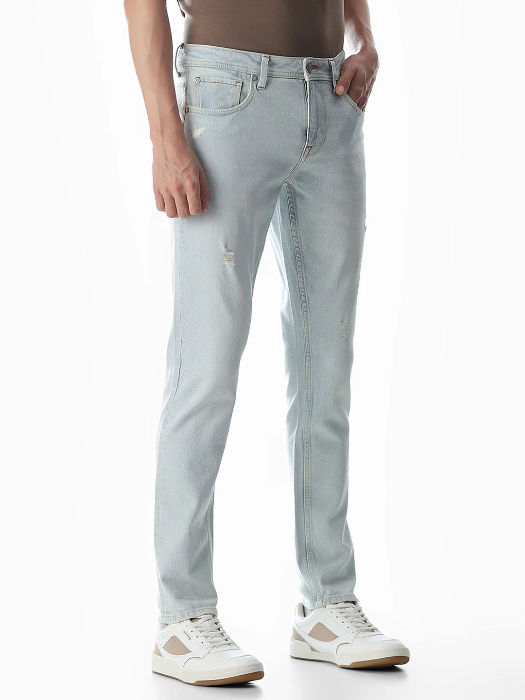 Light Blue Low Rise Glenn Slim Fit Jeans - Image 2