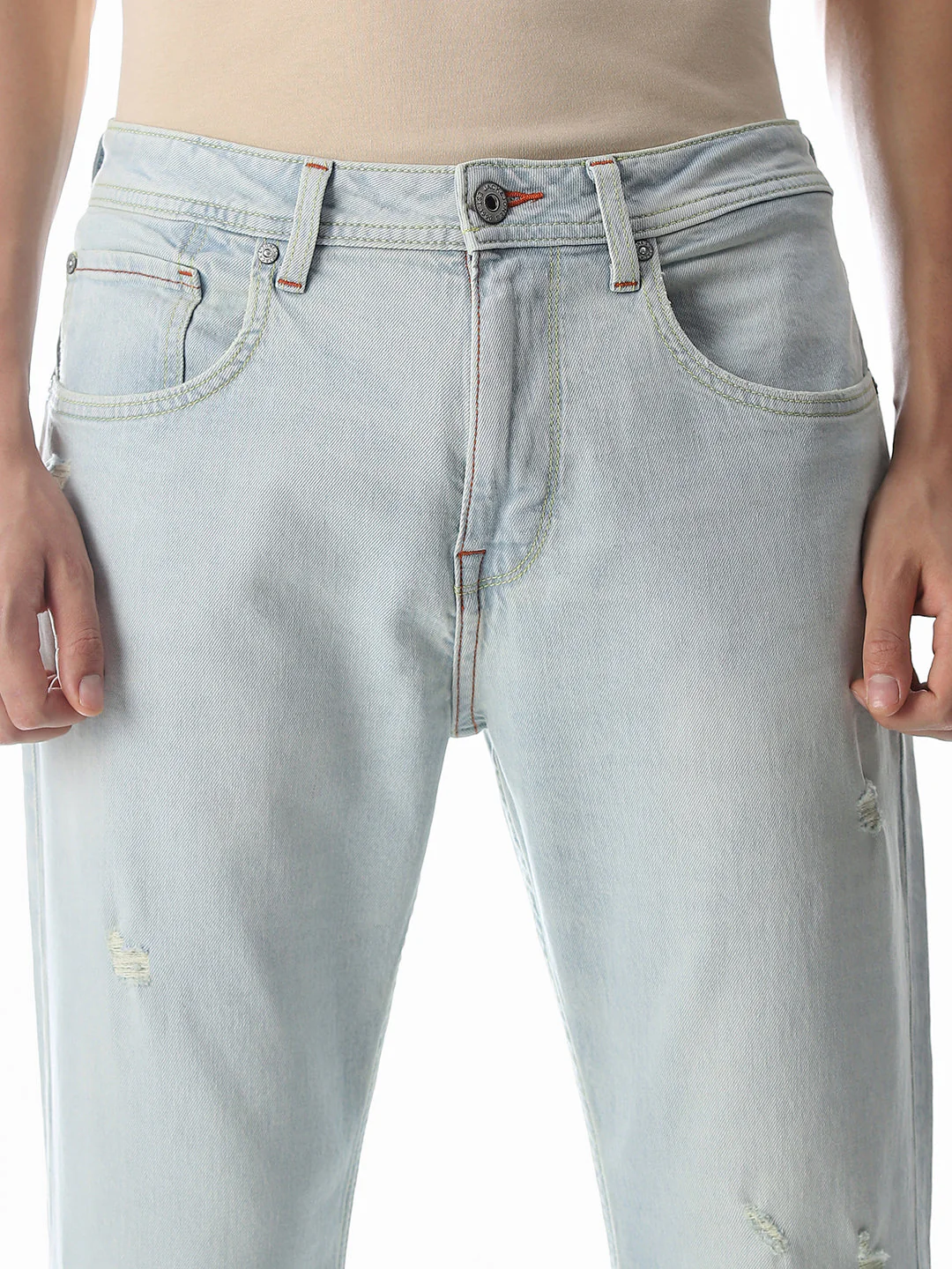 Light Blue High Rise Cliff Bootcut Jeans - Image 4