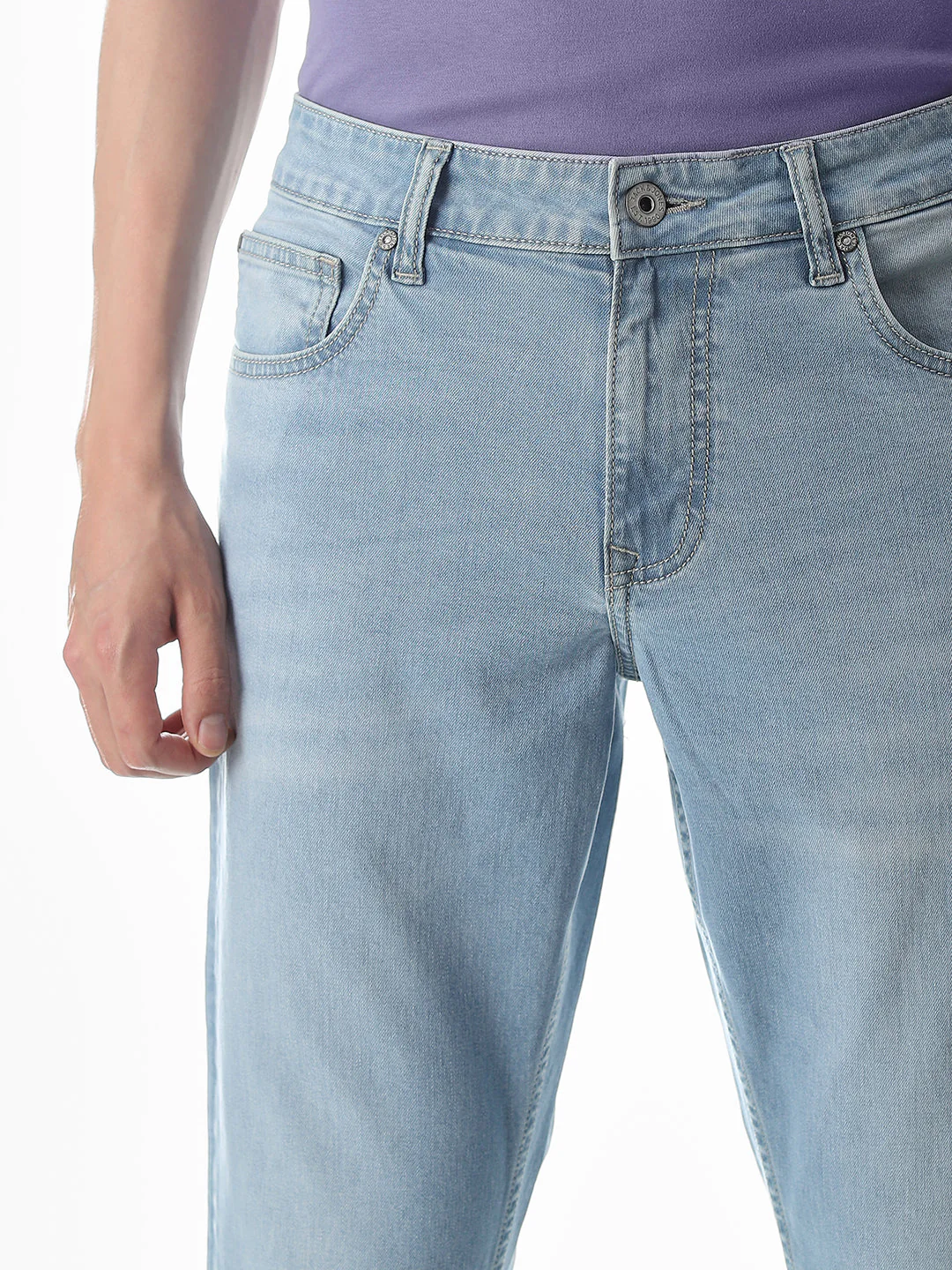 Light Blue Glenn Slim Fit Jeans - Image 4