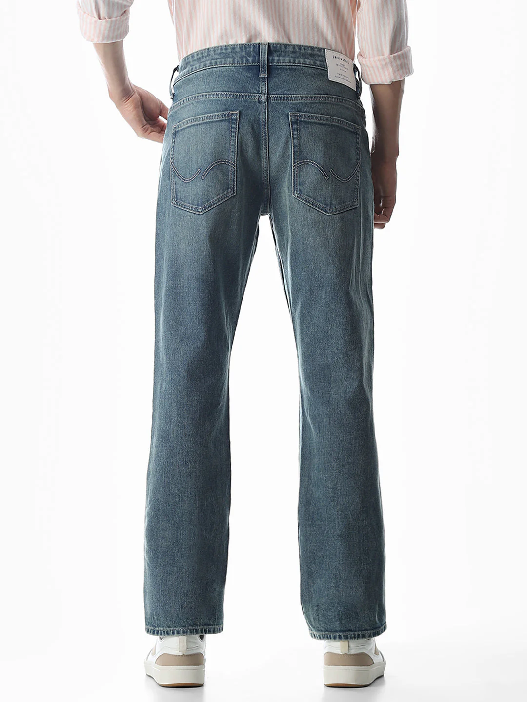 Blue Washed Clark Regular Fit Jeans - Image 3