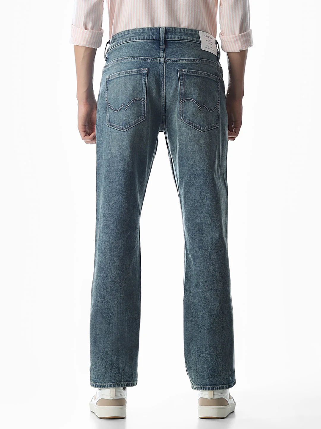 Blue Washed Clark Regular Fit Jeans - Image 9