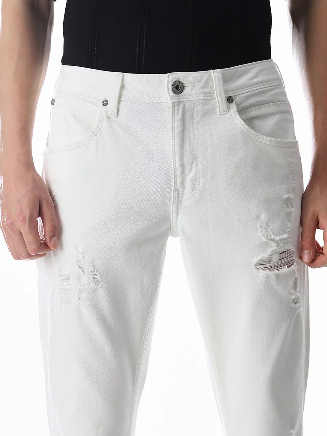 Heavily Distressed Clark Regular Fit Jeans - Image 4