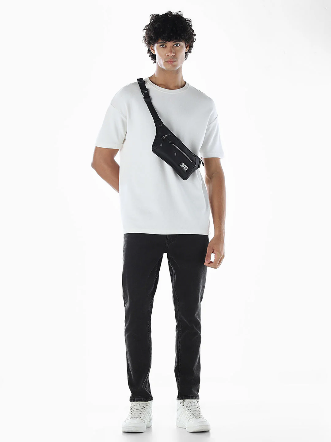 High Rise Cropped Brak Slim Fit Jeans - Image 6