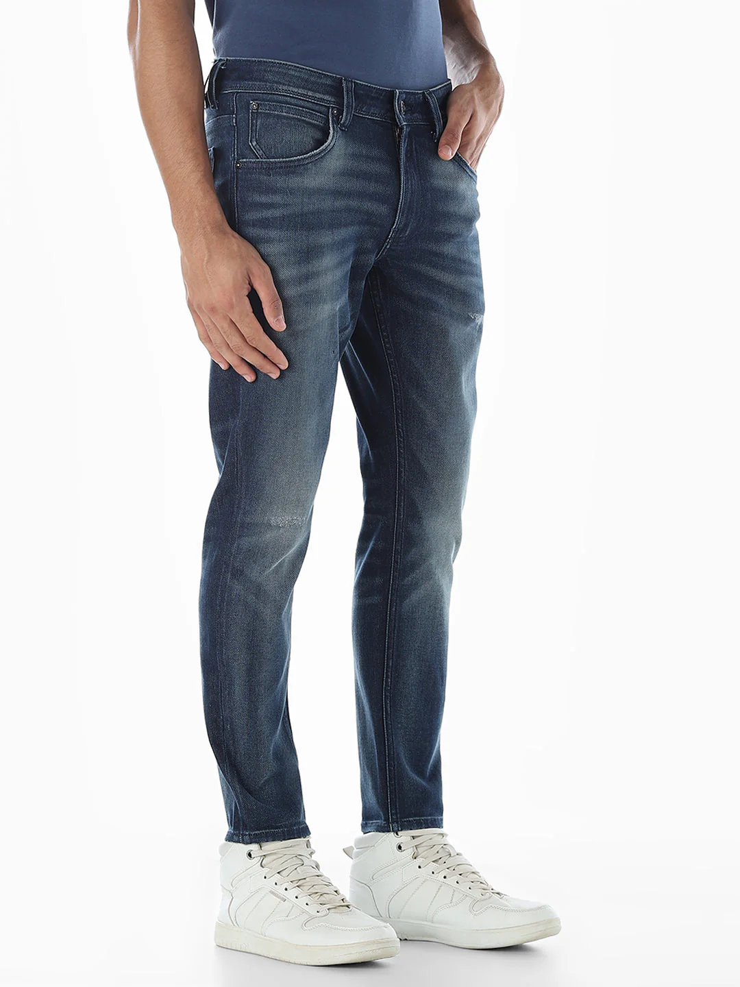 Brak Knitted Slim Fit Jeans - Dark Blue - Image 2