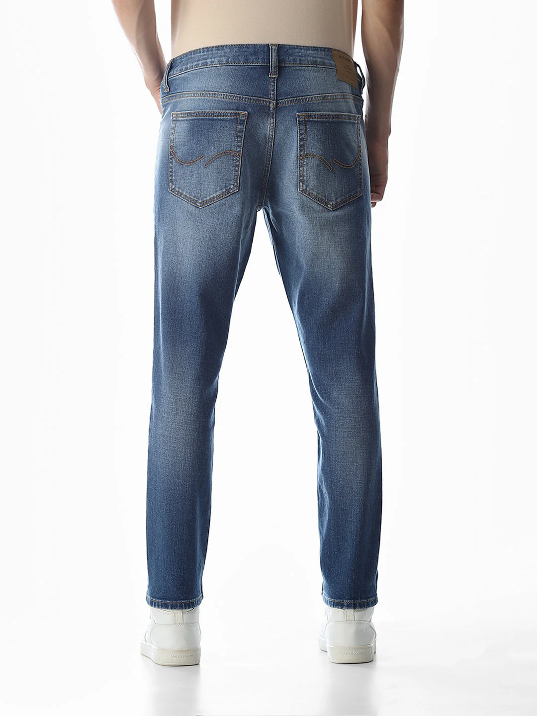 Blue Washed Brak Slim Fit Jeans - Image 3