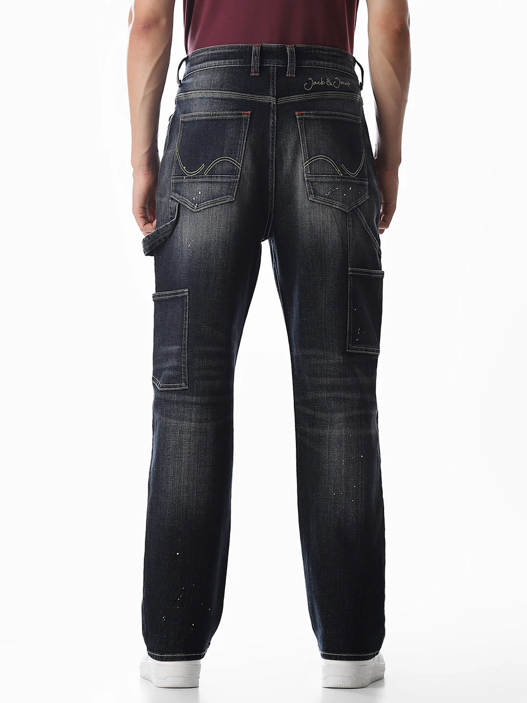 Dark Blue High Rise Dario Loose Fit Jeans - Image 10