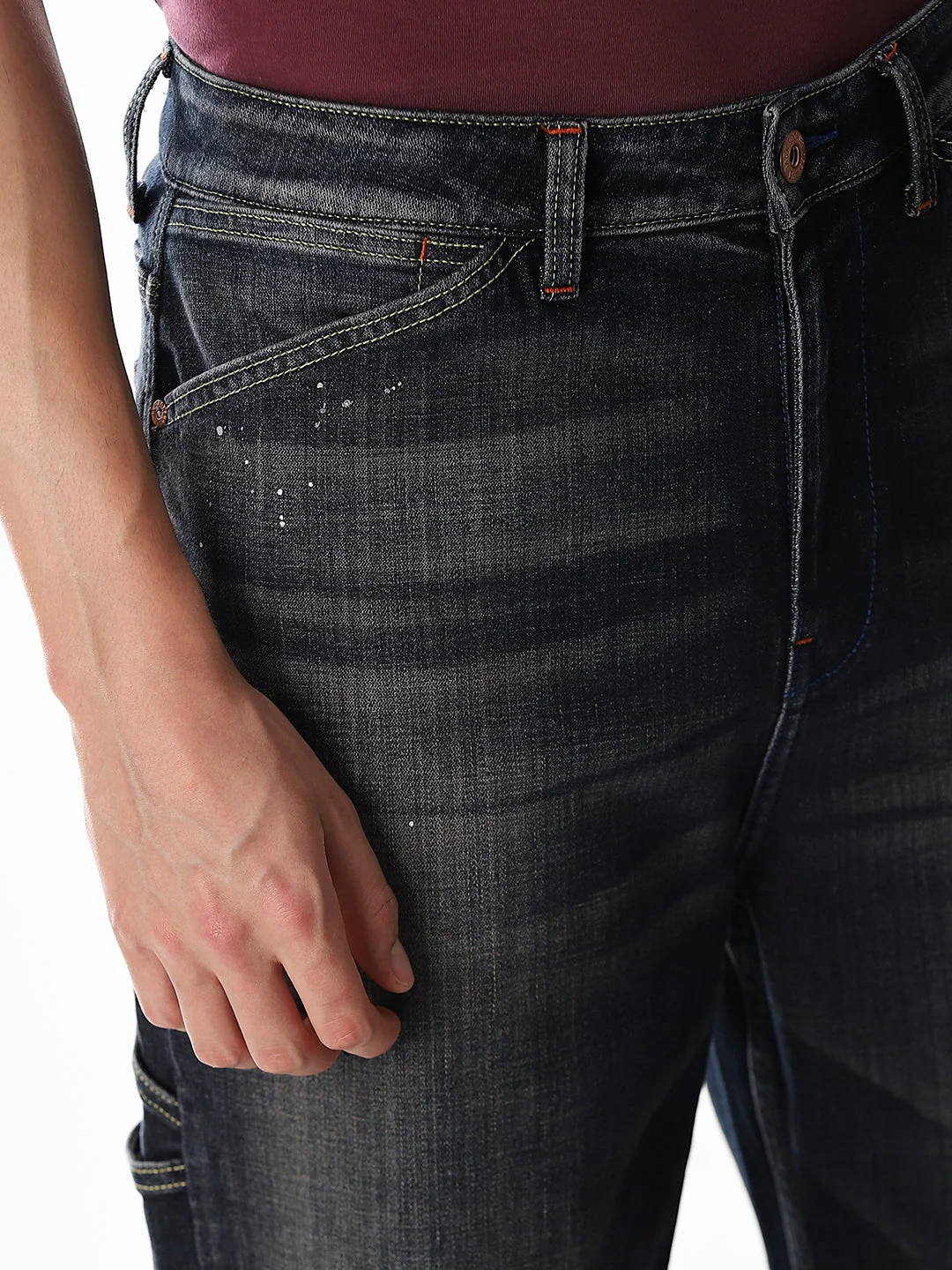 Dark Blue High Rise Dario Loose Fit Jeans - Image 4