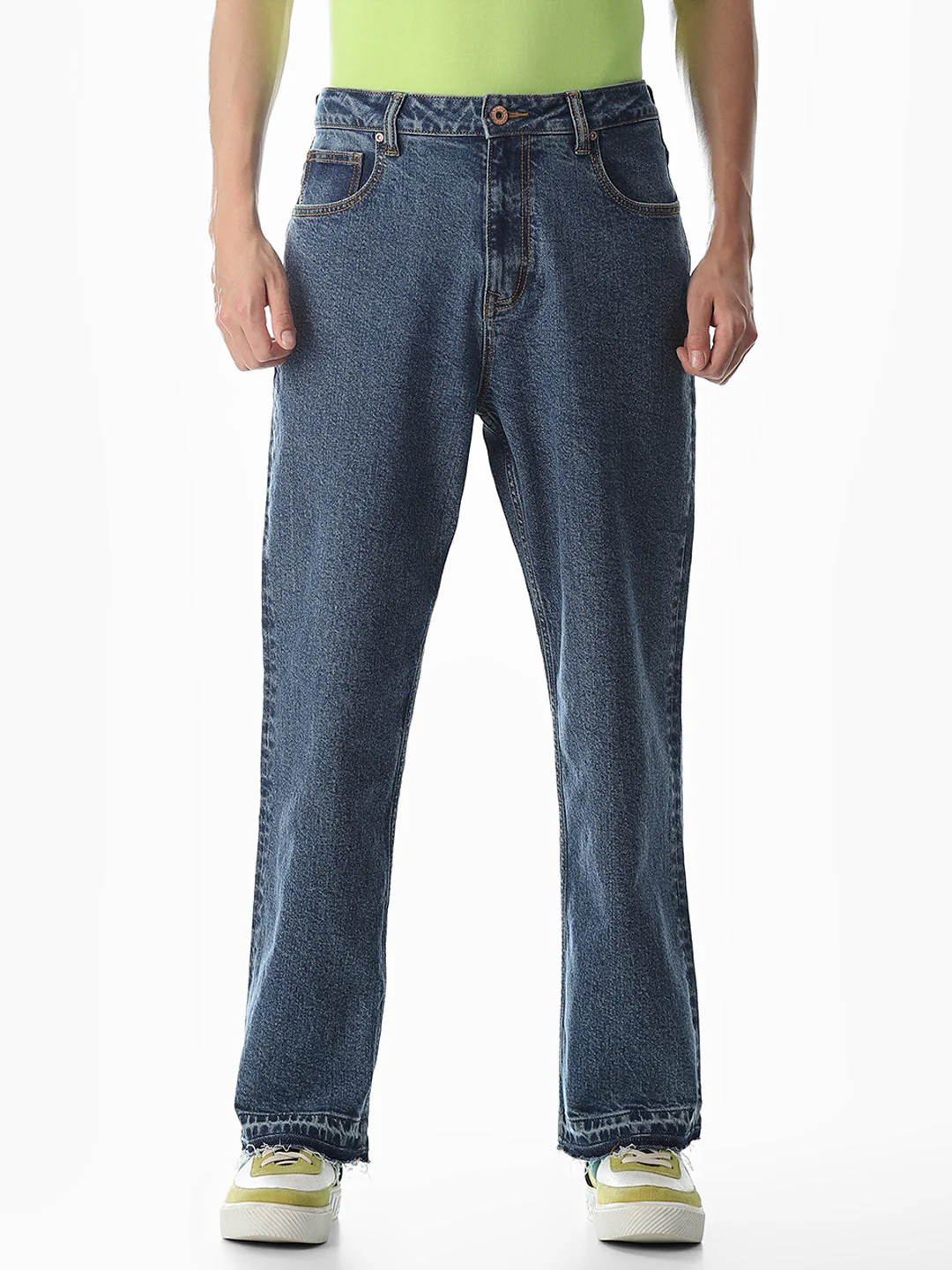 Dark Blue High Rise Dario Loose Fit Jeans - Image 9