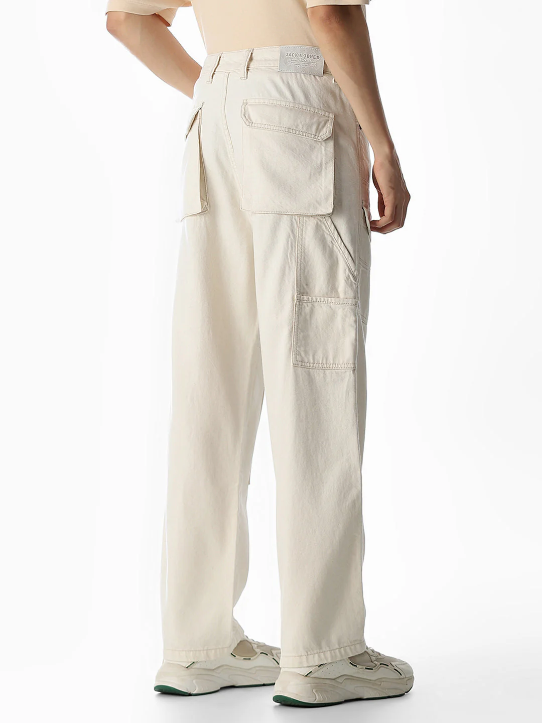 Ecru High Rise Dario loose Fit Jeans - Image 3