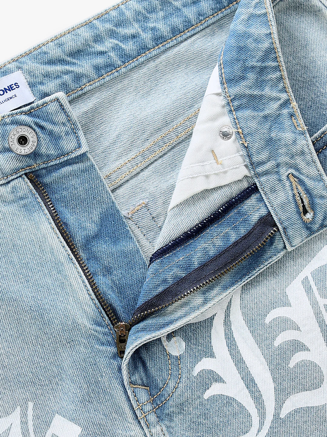 Typographic Print Dario Loose Fit Jeans - Image 5