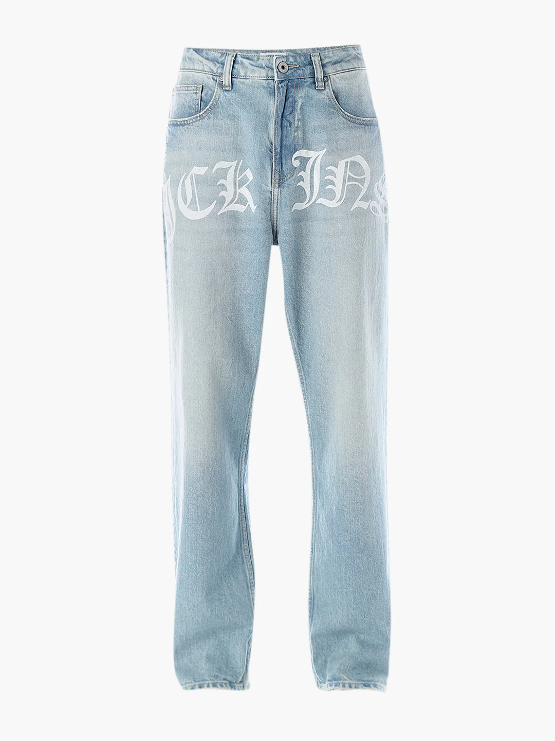 Typographic Print Dario Loose Fit Jeans - Image 7