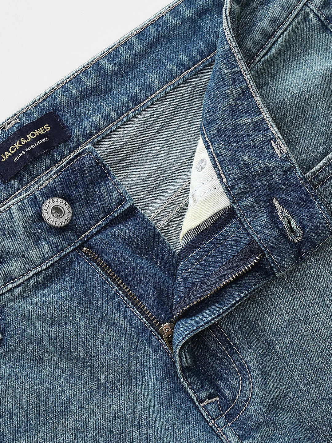 Blue Cropped Brak Slim Fit Jeans - Image 5