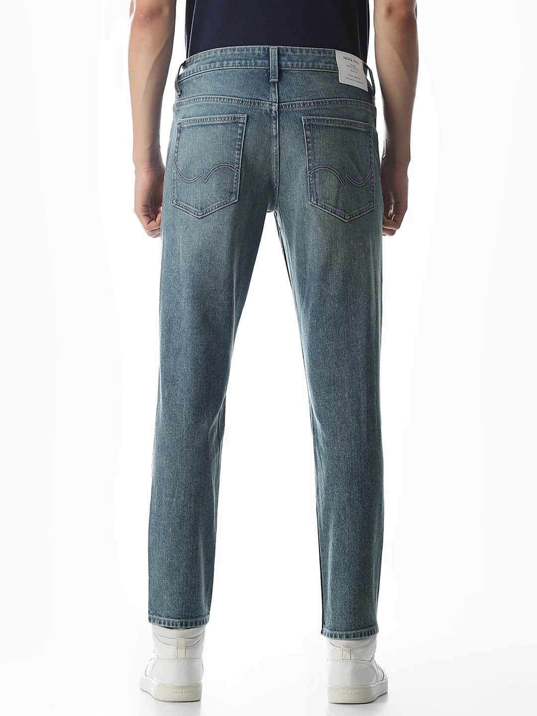 Blue Cropped Brak Slim Fit Jeans - Image 9