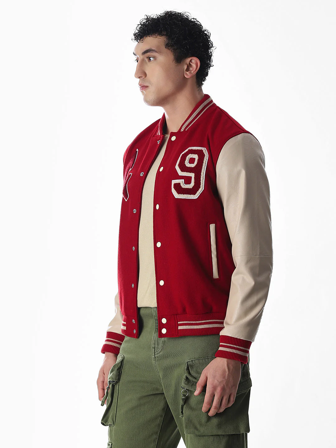 Varsity Colourblocked Bomber Jacket - Image 3