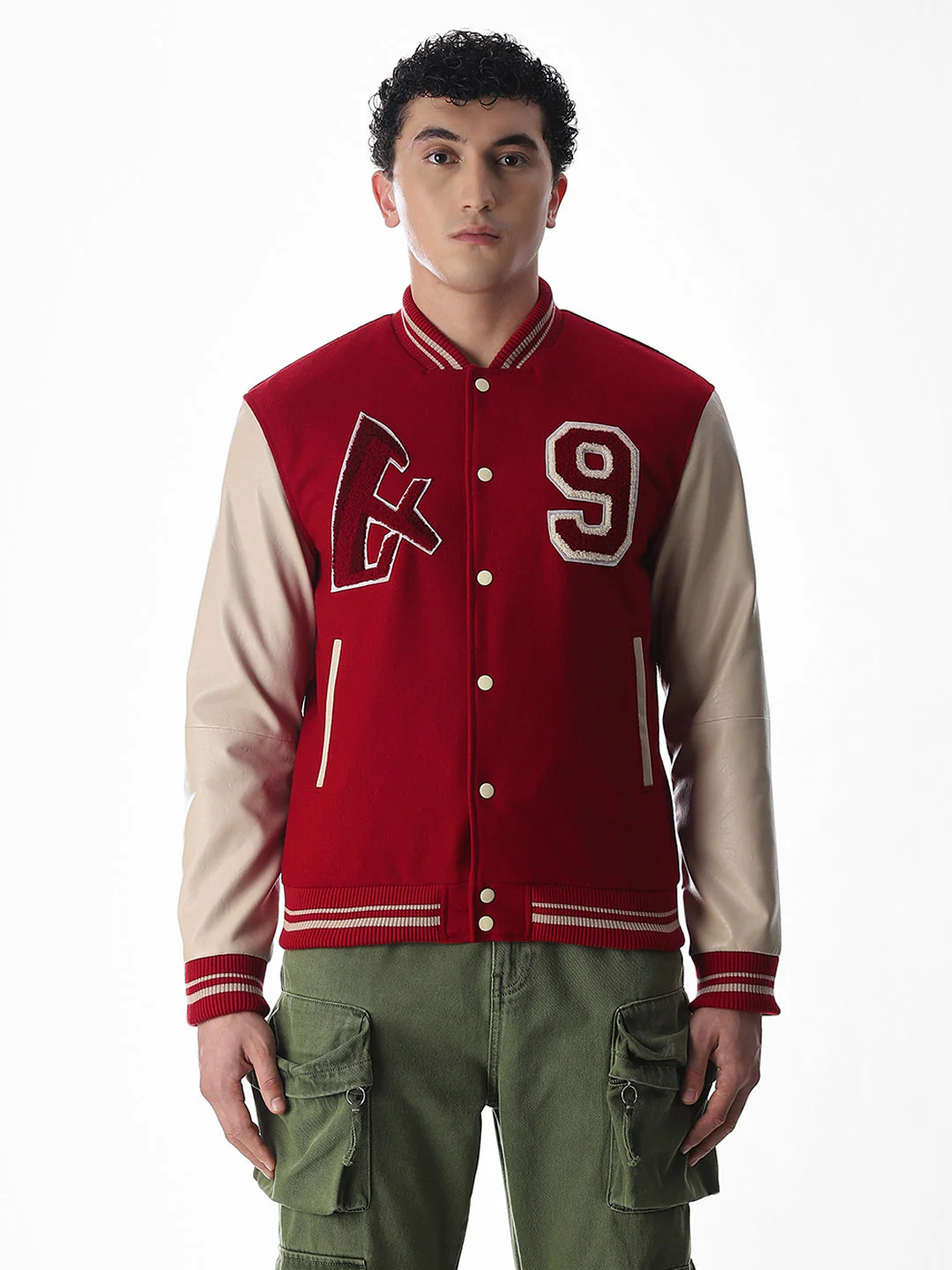 Varsity Colourblocked Bomber Jacket - Image 8