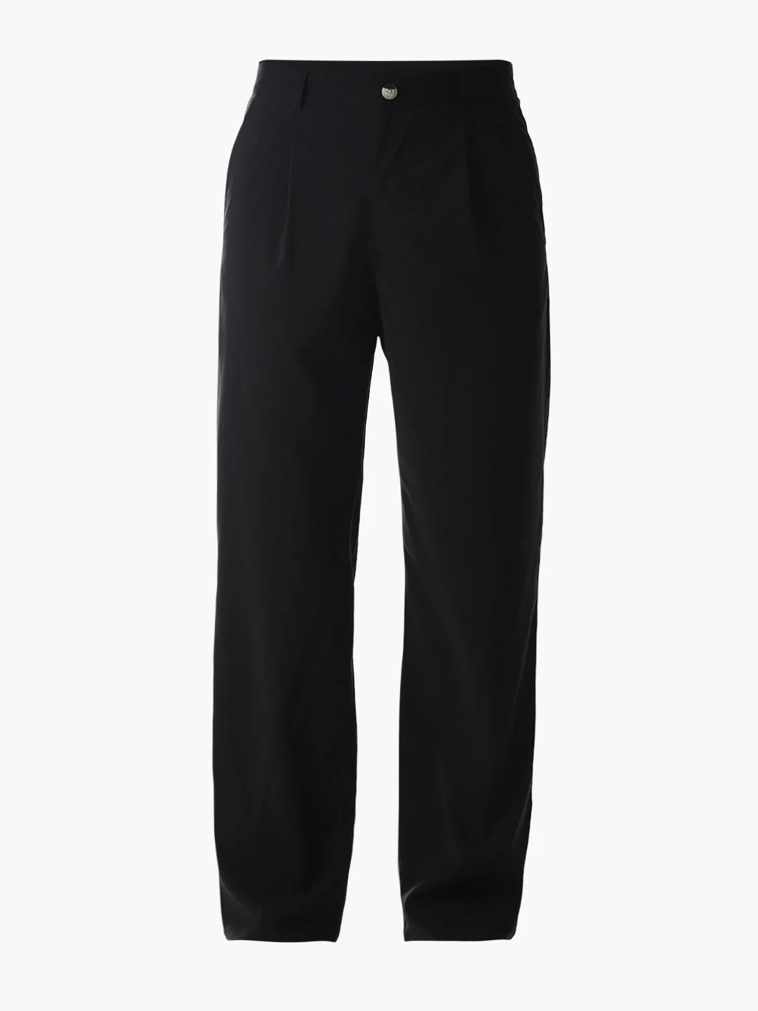 High Rise Loose Fit Pants - Black - Image 7