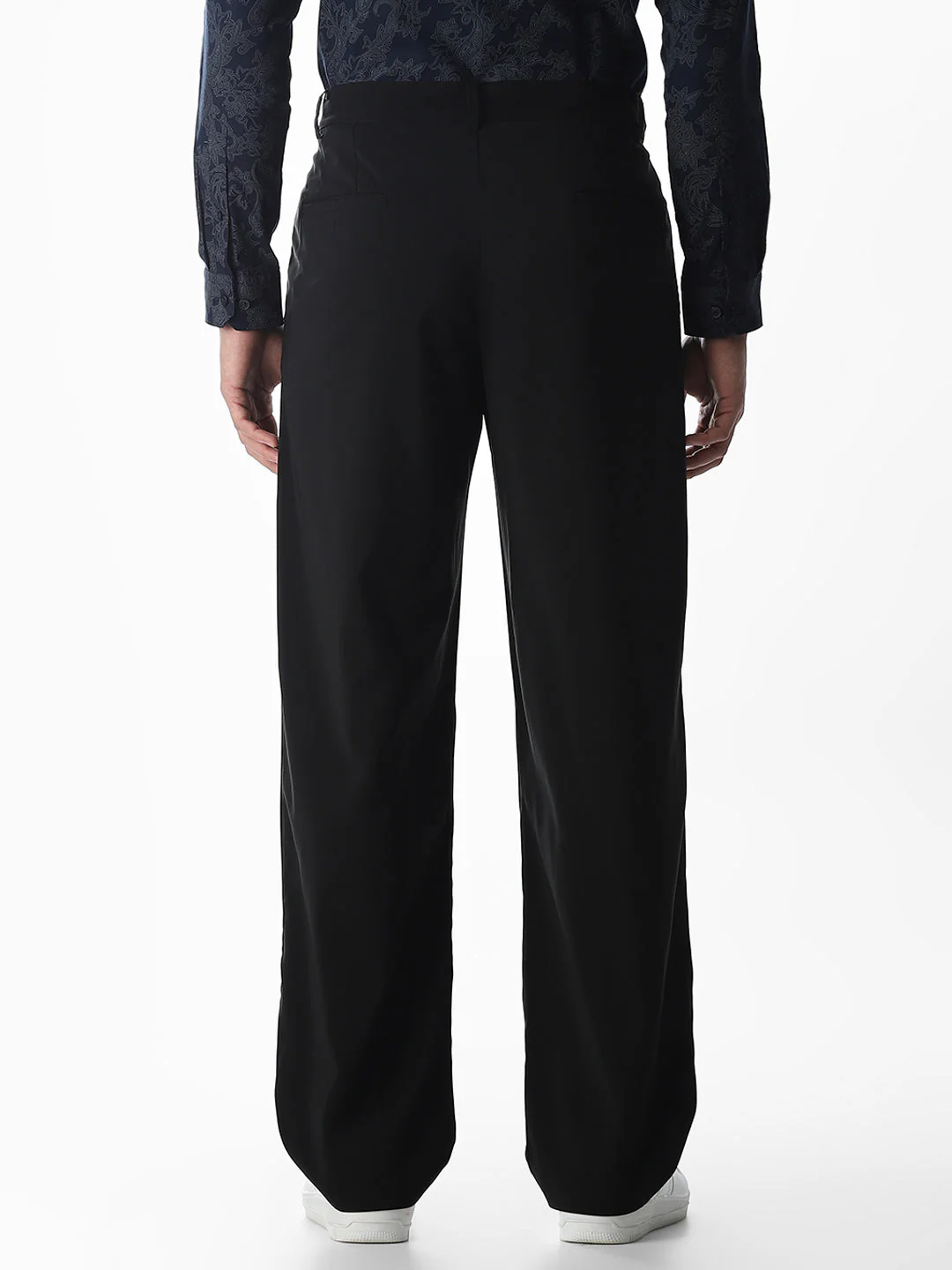 High Rise Loose Fit Pants - Black - Image 9