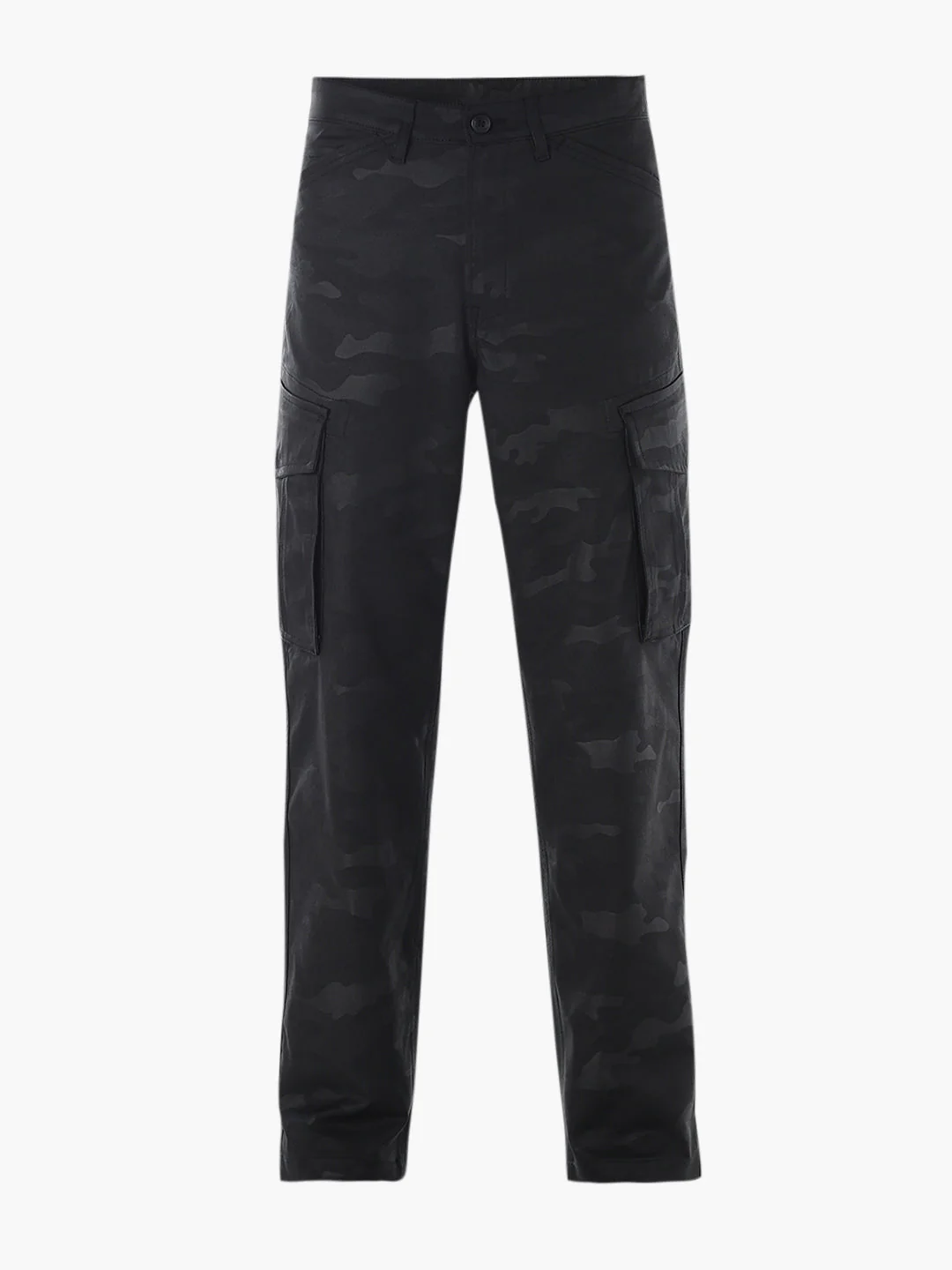 Black Camo Print Cargos - Image 7