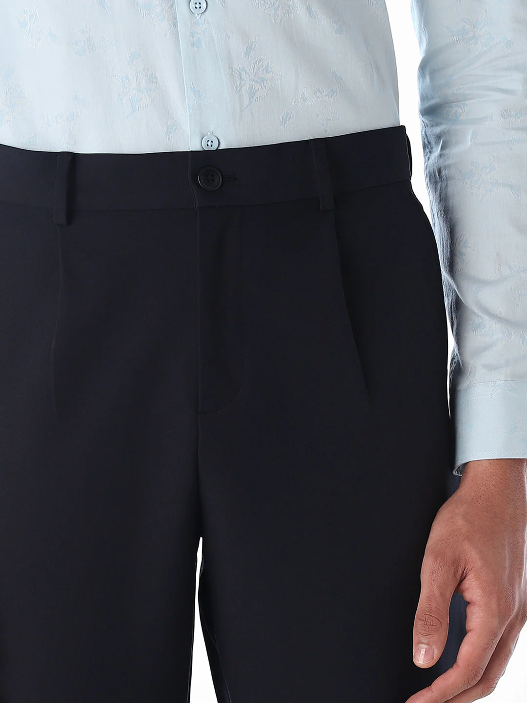 Regular Fit Seoul Pleated Pants - navy - Image 5