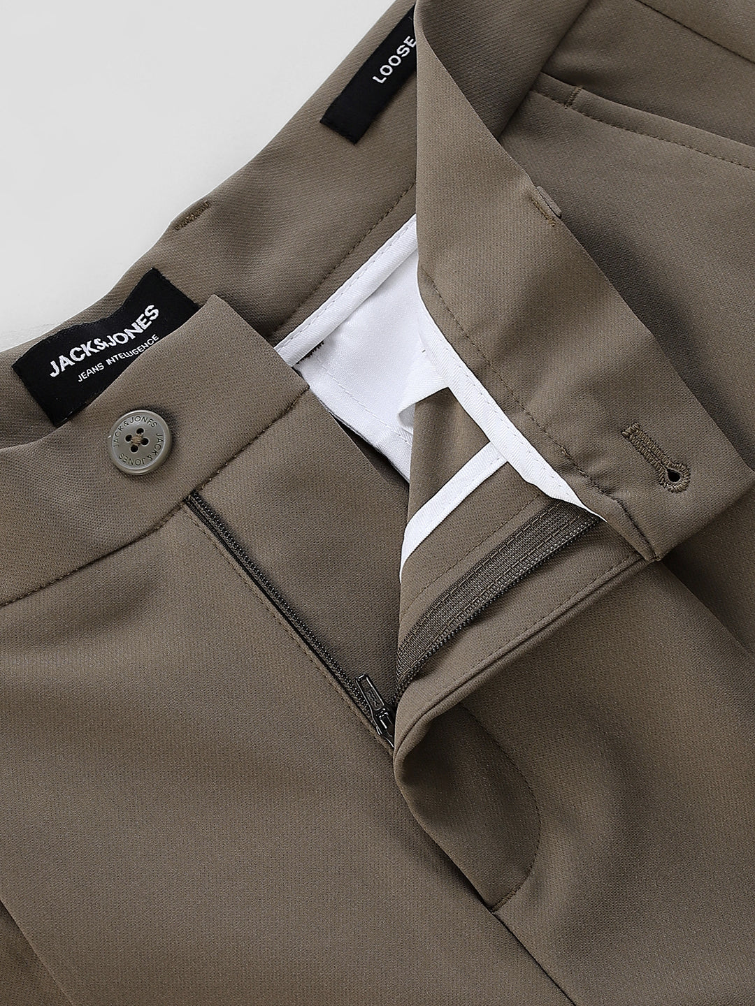 Regular Fit Seoul Pleated Pants - Dark Beige - Image 5