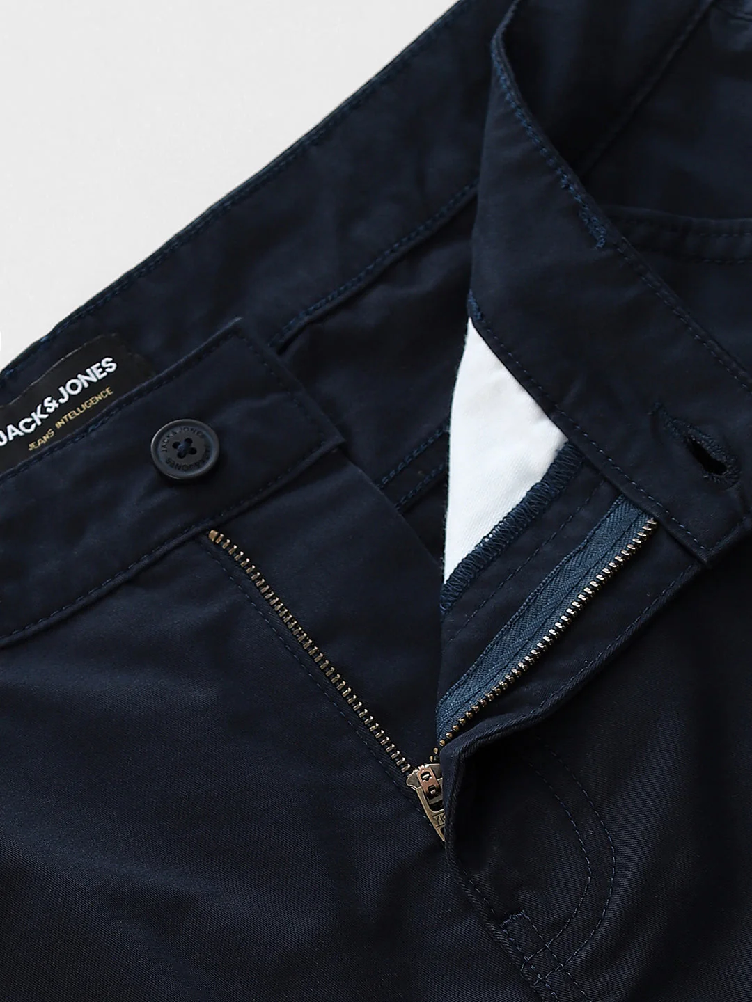 Navy Blue Low Rise Anti Fit Cargos - Image 5
