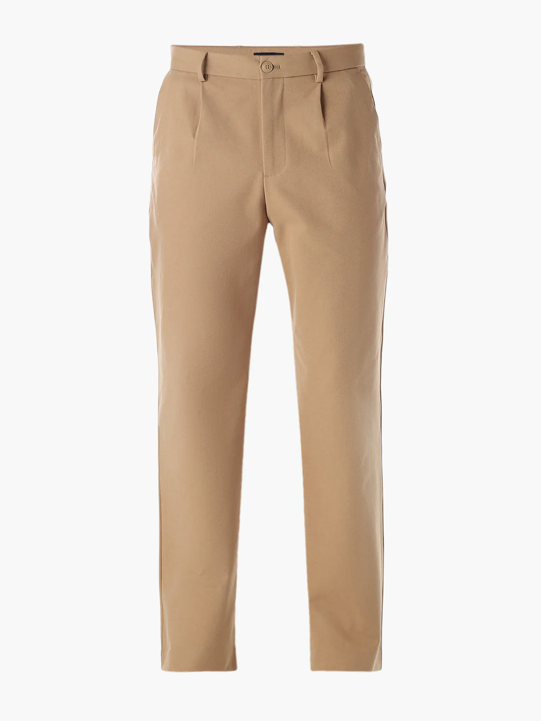 Khaki Mid Rise Wen Pleated Pants - Image 7