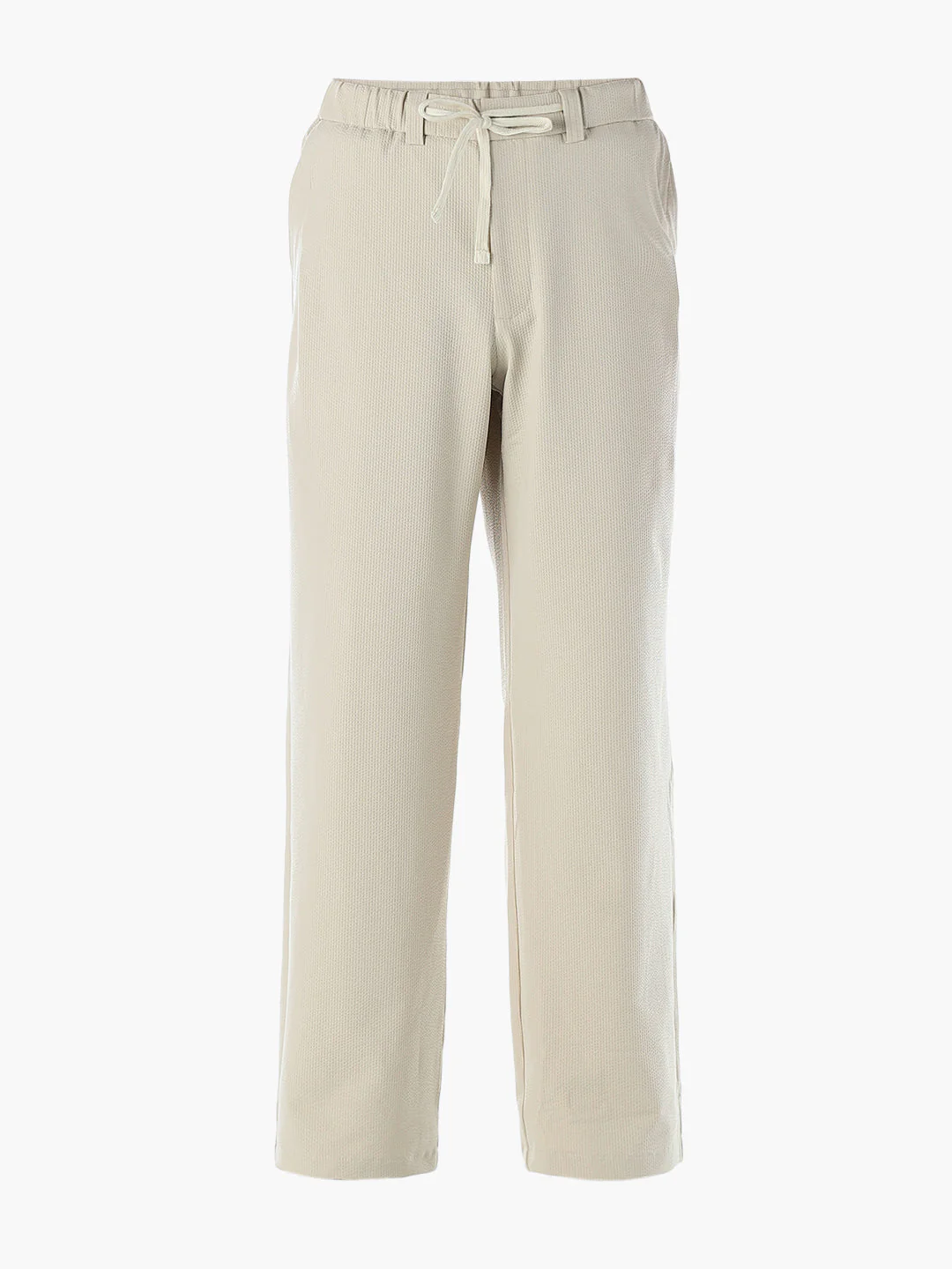Loose Fit High Rise Pants - Beige - Image 7