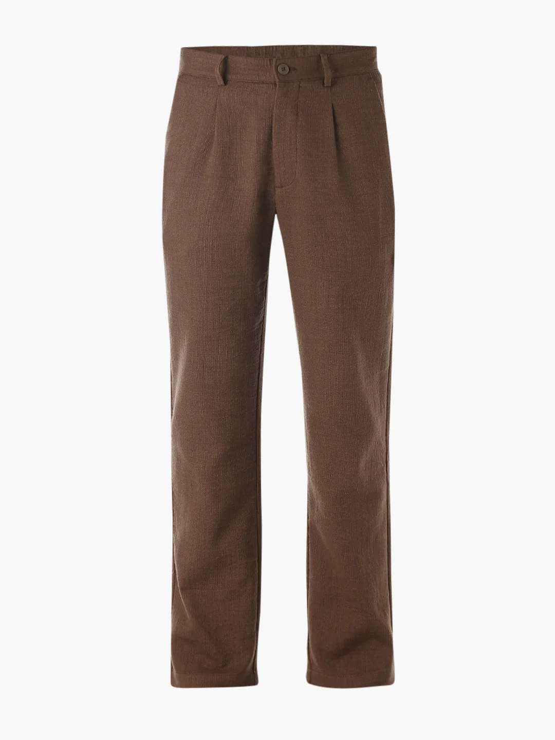 Brown Mid Rise Slim Fit Pants - Image 7
