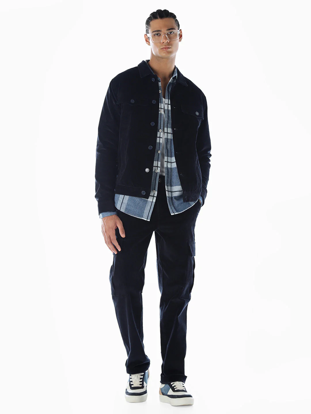 Navy Blue Corduroy Cargos - Image 6