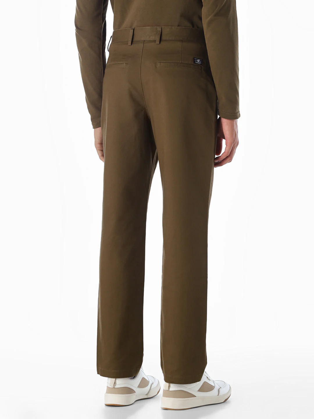 Dull Gold Mid Rise Casual Pants - Image 3