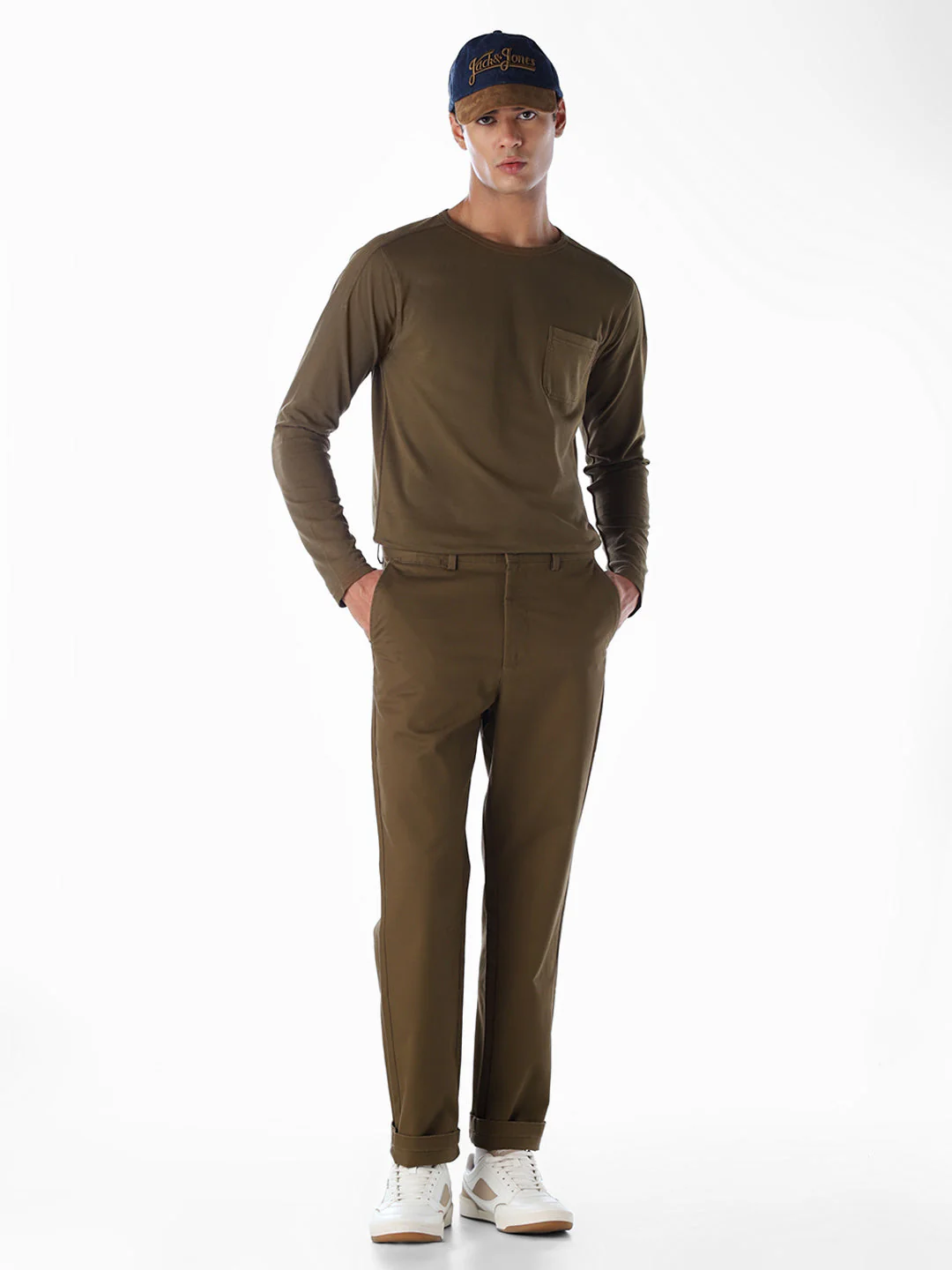 Dull Gold Mid Rise Casual Pants - Image 6