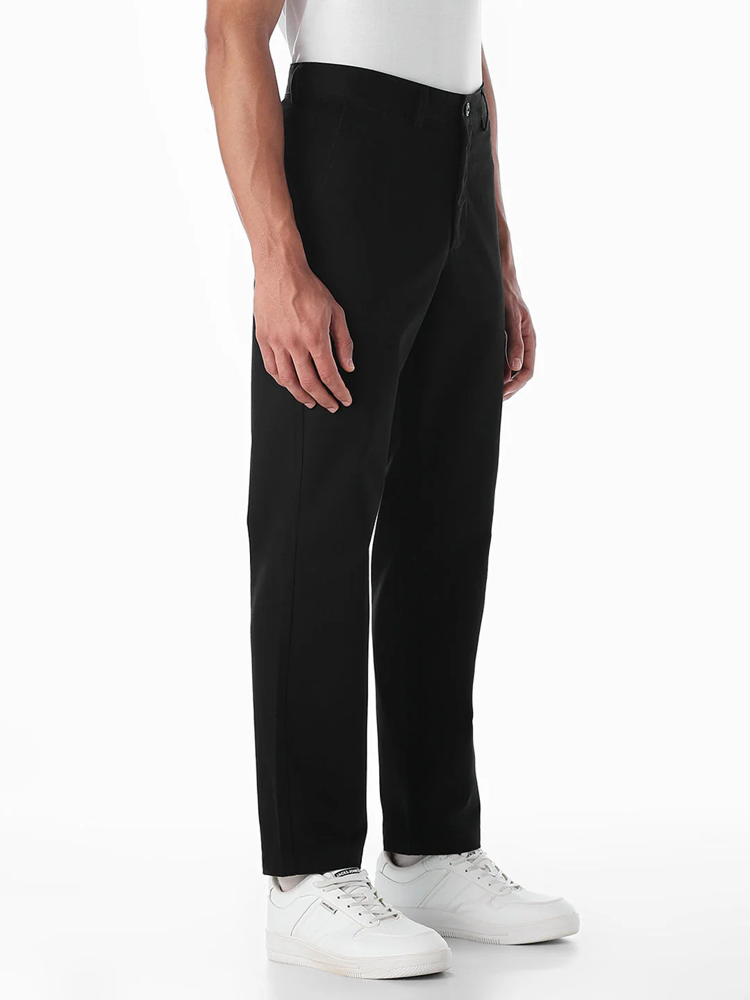 Black Mid Rise Casual Pants - Image 2