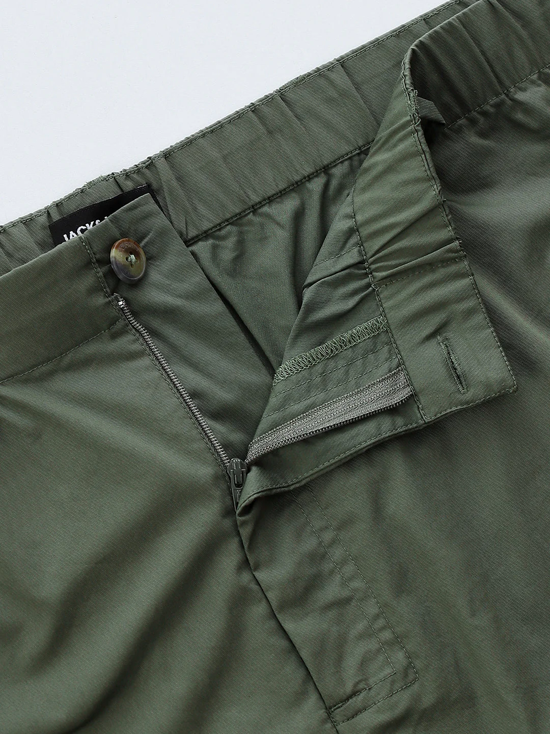Olive Mid Rise Regular Fit Pants - Image 6