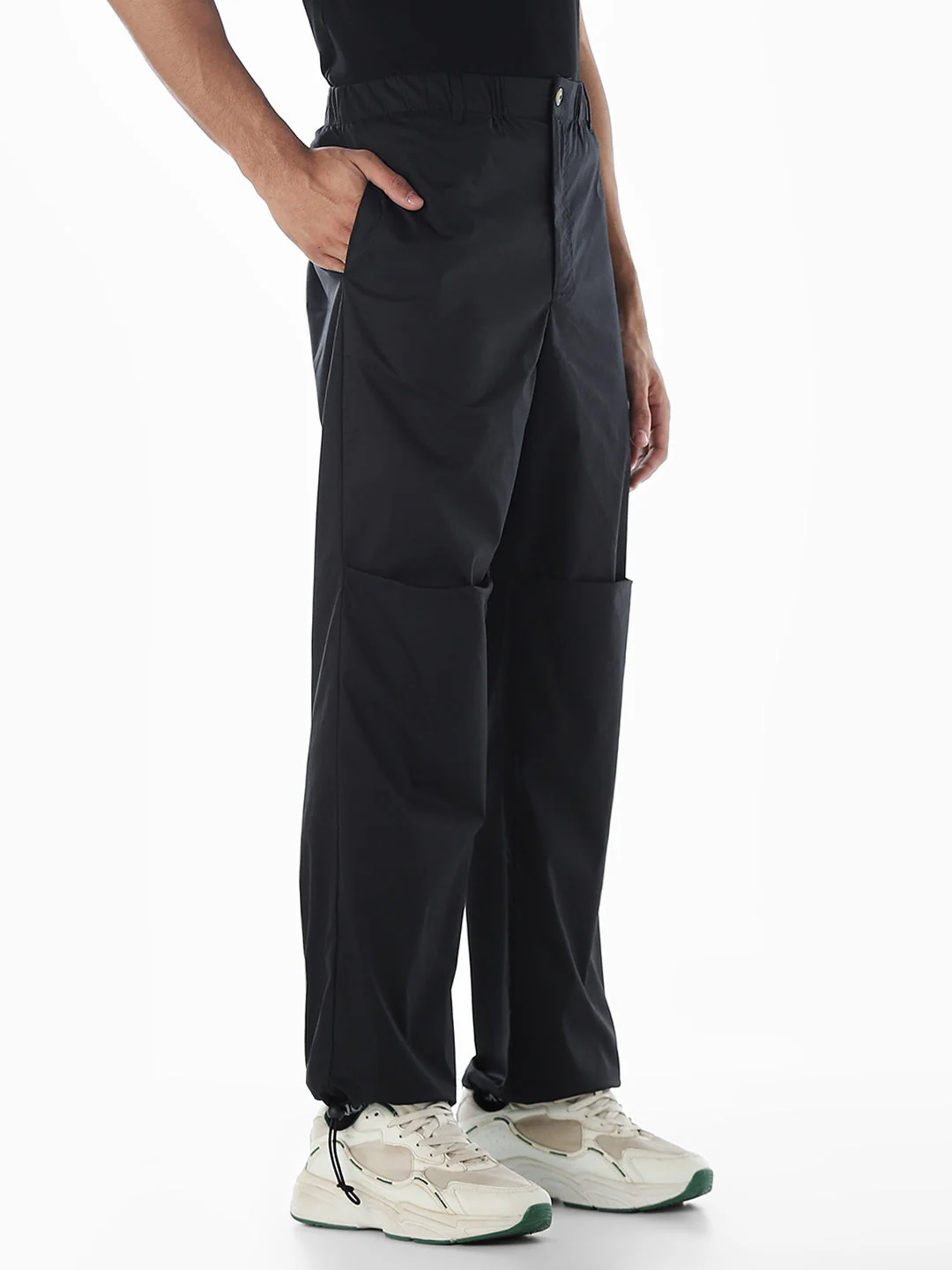 Black Relaxed Fit Pants - Image 2