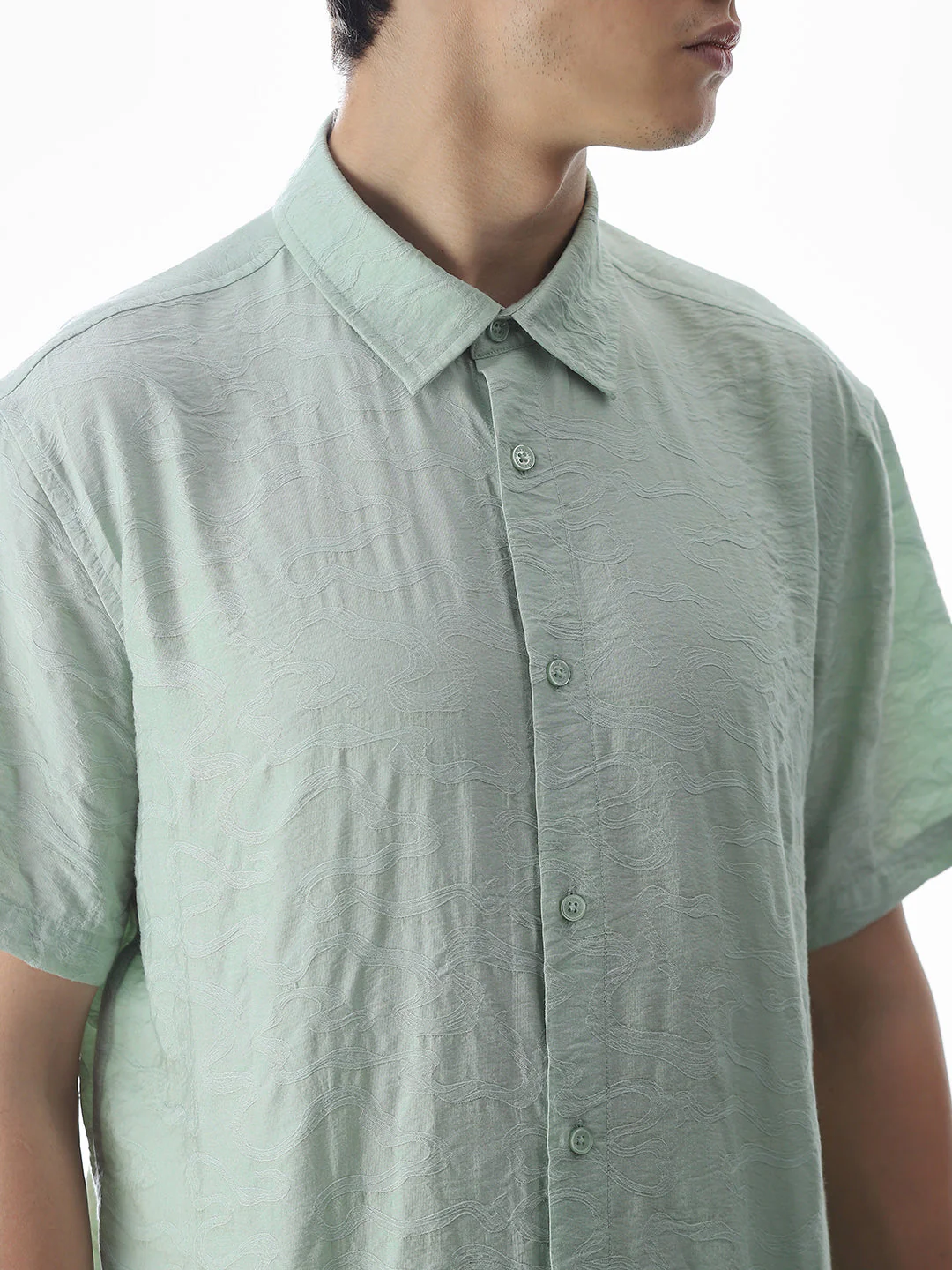 Light Green Comfort Fit Shirt - Image 5