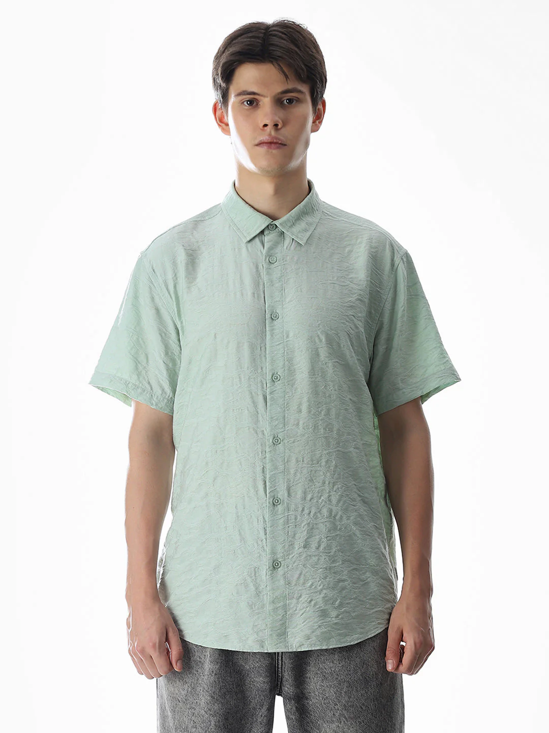 Light Green Comfort Fit Shirt - Image 8
