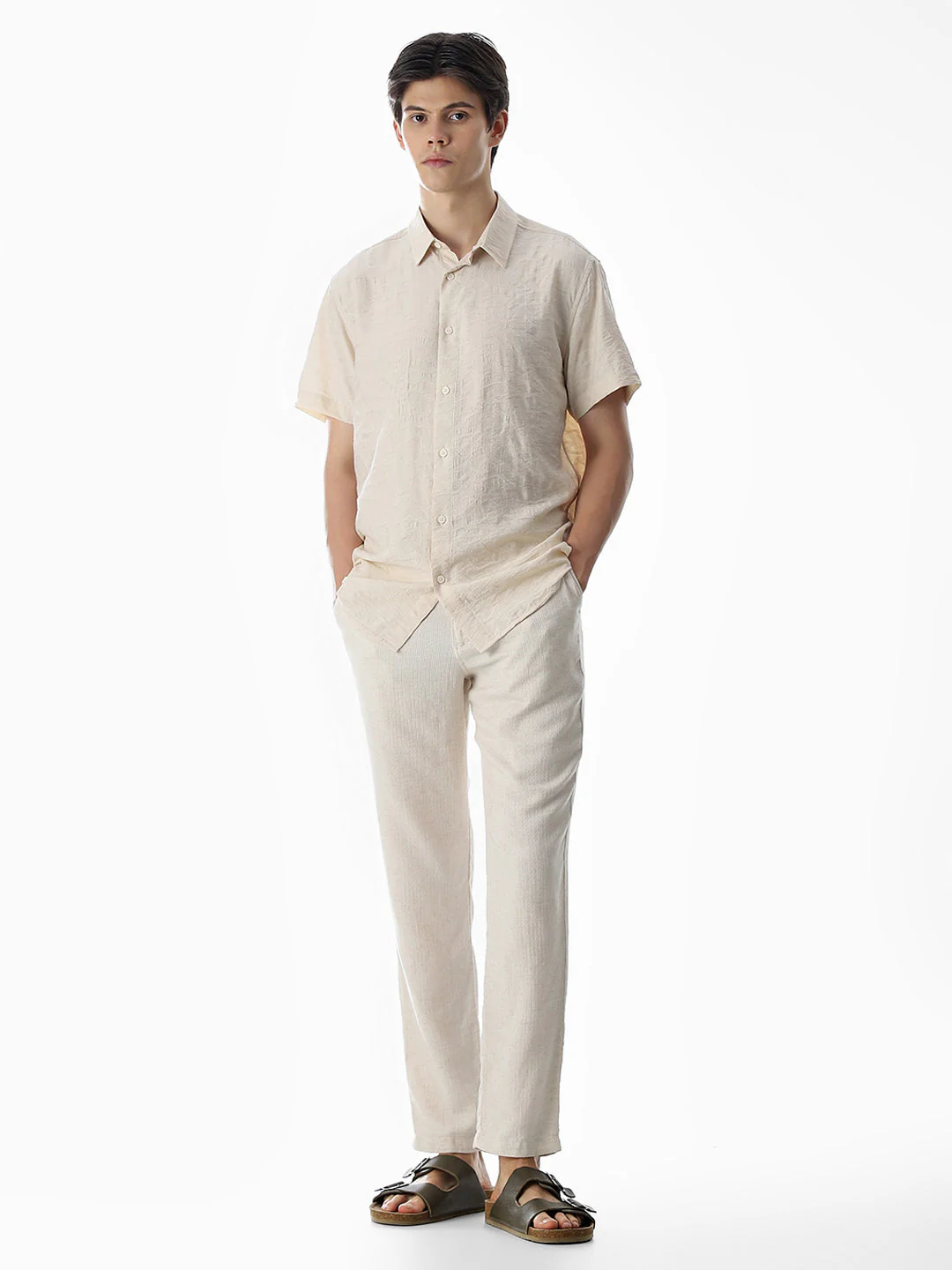 Beige Comfort Fit Shirt - Image 6