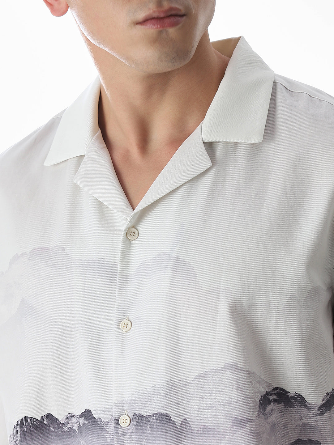Mountain Print Cotton Shirt - Image 5