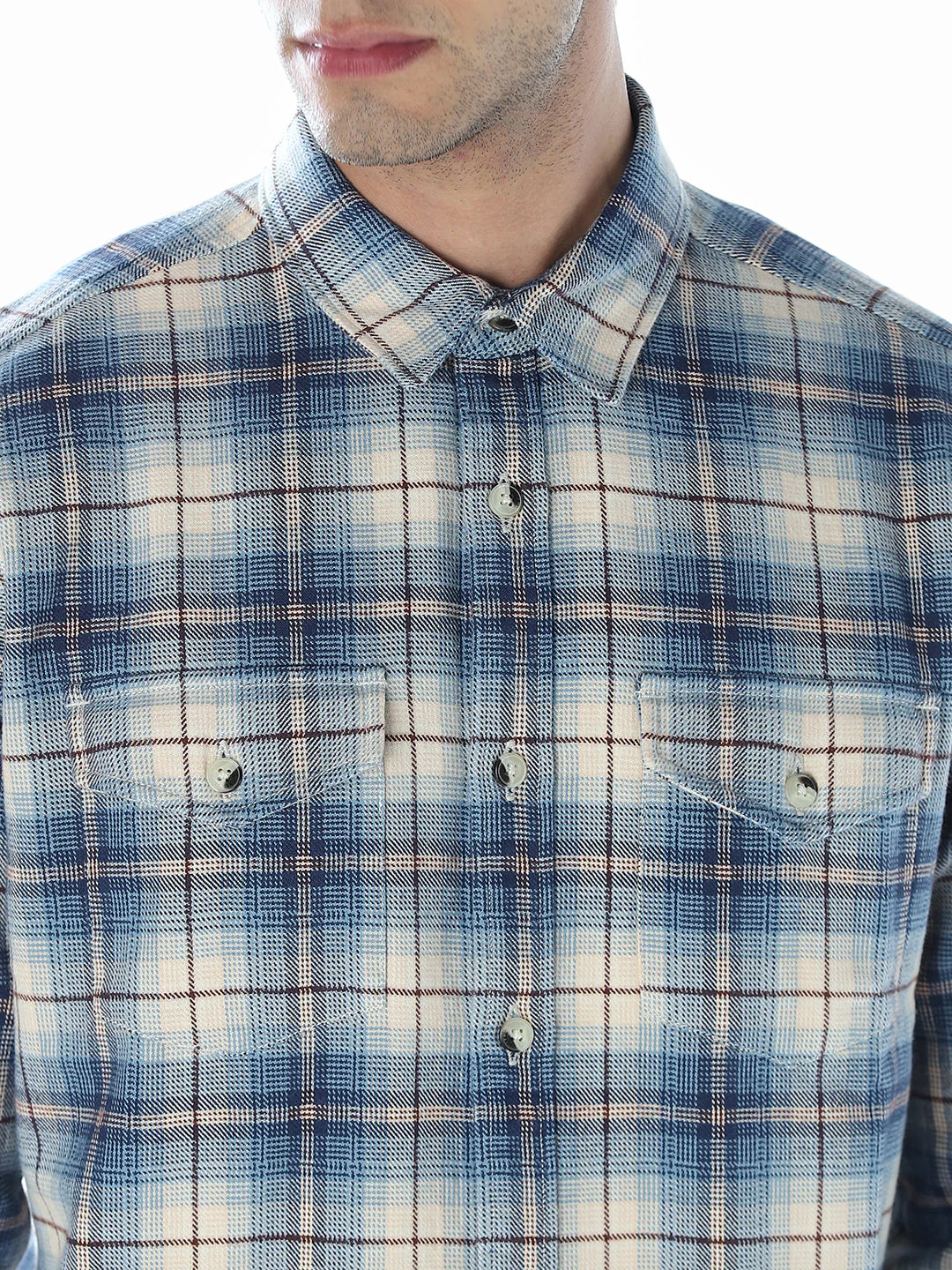 Check Cotton Oversized Shirt - Image 5