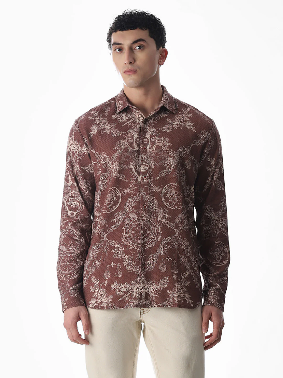 Cosmic Print Cotton Shirt - Image 2