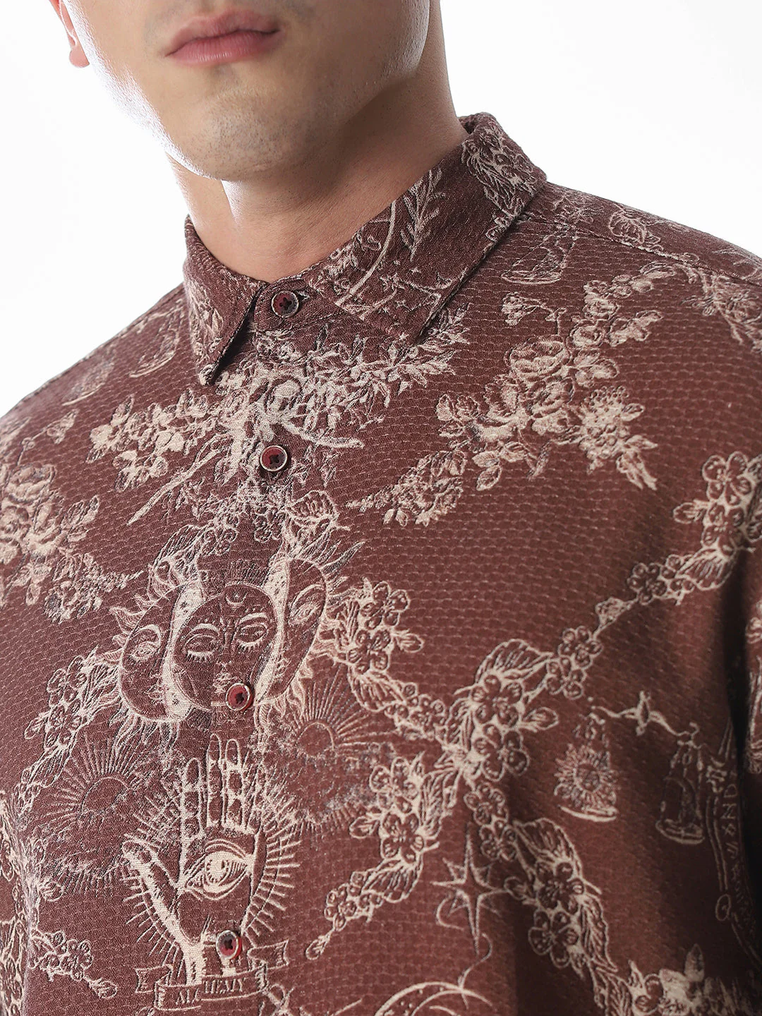 Cosmic Print Cotton Shirt - Image 5