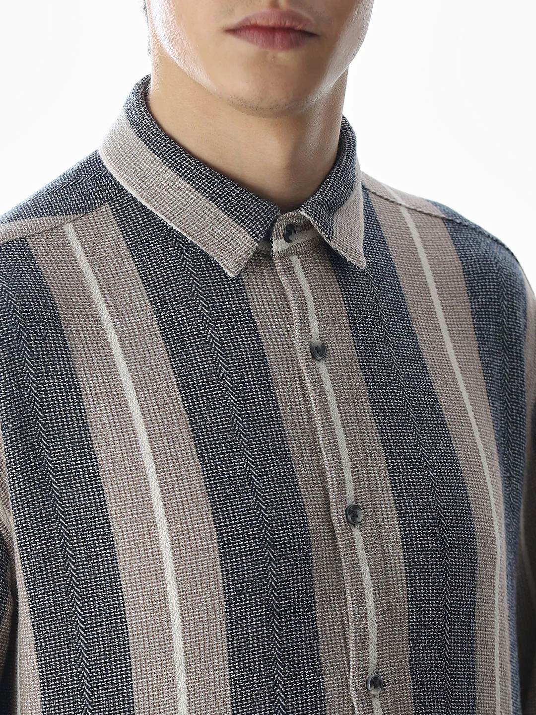 Cotton Striped Regular Fit Shirt - Image 5